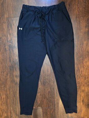Under Armour Woven Jogger Pants Black Size Small - Excellent Condition
